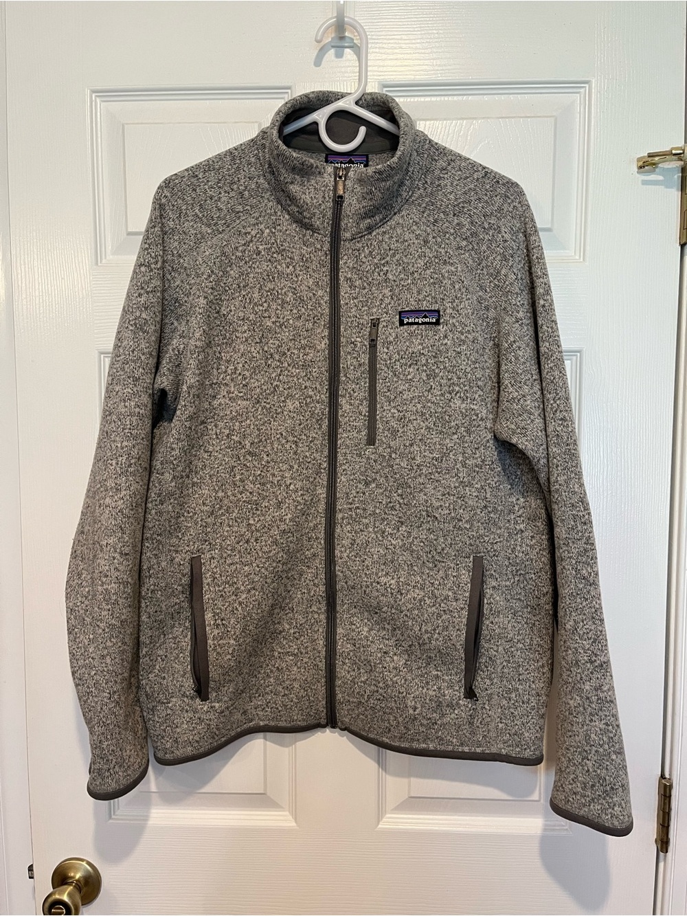 Patagonia Heather Gray Full-Zip Fleece Jacket